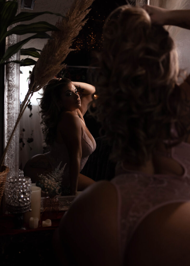 Luxury Boudoir experience in Jim Thorpe - The Boudoir Hangover. Reflections. Boudoir by Laurette